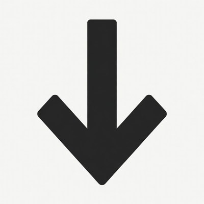 Black Down Arrow Icon