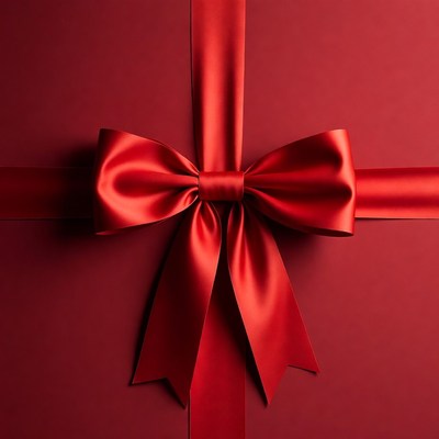 Red Gift Box with Satin Bow