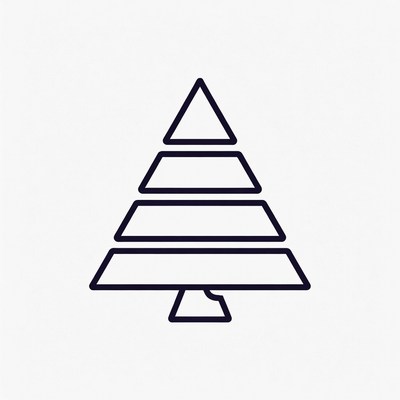 Line Art Christmas Tree