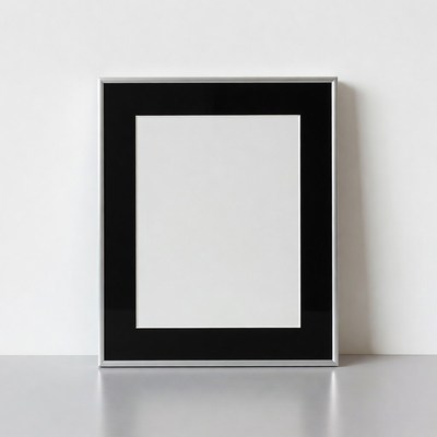 Empty Black Picture Frame