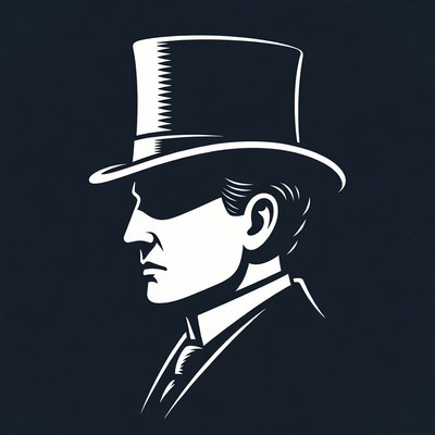 Man in Top Hat Silhouette