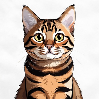 Tabby Kitten with Green Eyes