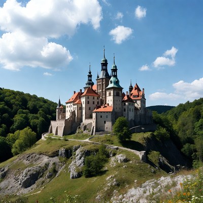Majestic Castle on Hilltop