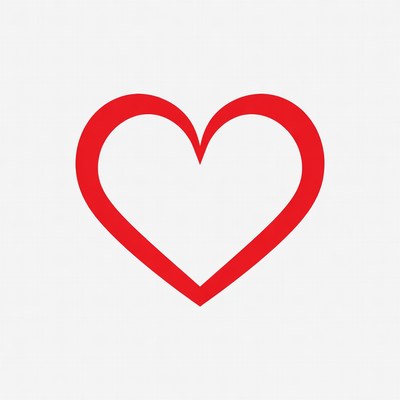 Red Heart Outline Icon