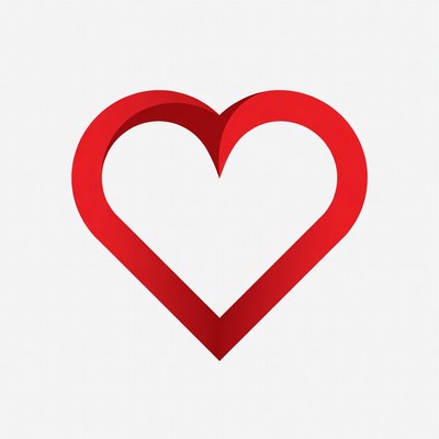 3D Red Heart Illustration