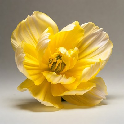 Yellow Tulip Flower Blooming