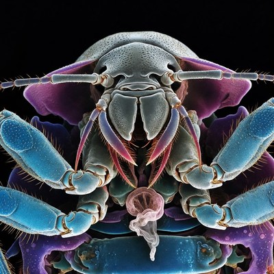 Colorful Crab Macro Closeup
