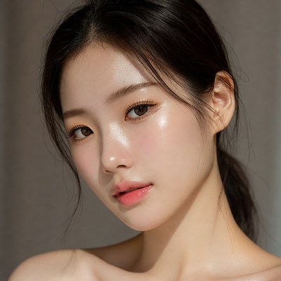 Beautiful Asian woman close-up portrait