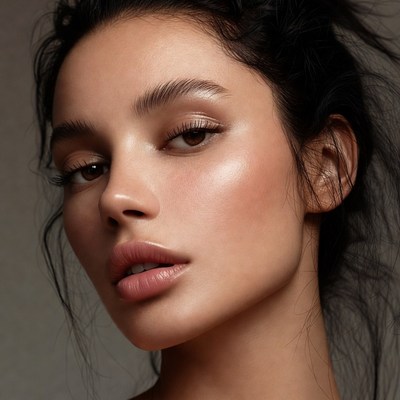 Beautiful woman close-up portrait