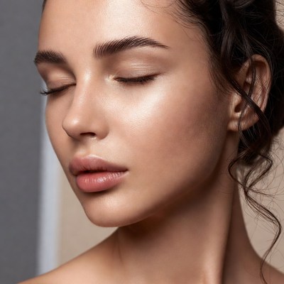 Beautiful woman with closed eyes