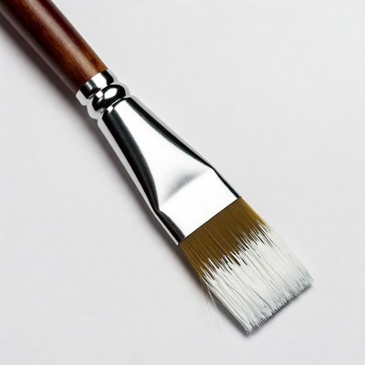 Wooden handle paint brush