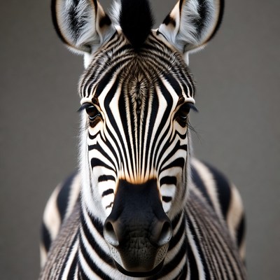 Close-up zebra face