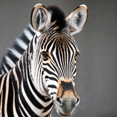 Zebra close-up portrait