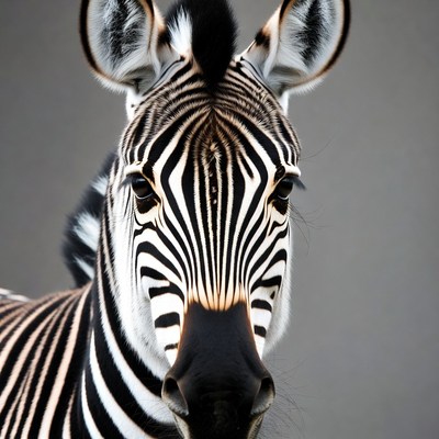 Close-up zebra face