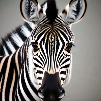 Close-up zebra face