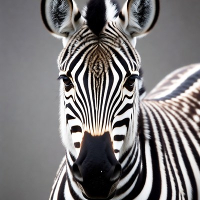 Close-up zebra face