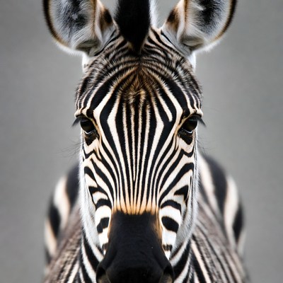 Zebra close-up portrait