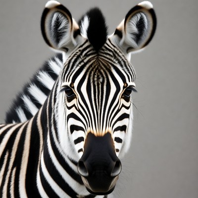 Zebra close-up portrait