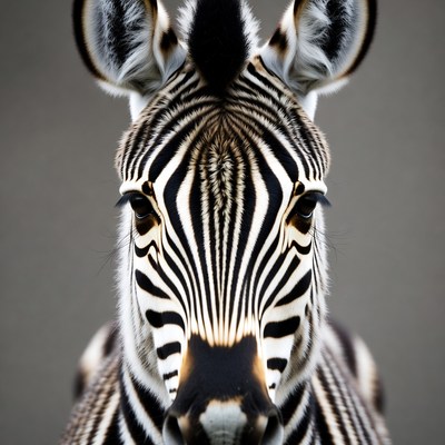 Close-up zebra face