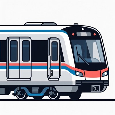 Modern Train Illustration