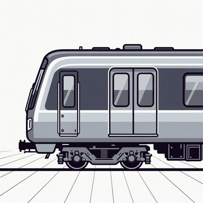 Modern subway train illustration