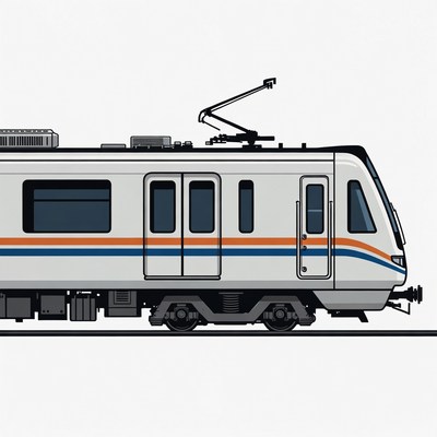 Modern Electric Train Illustration
