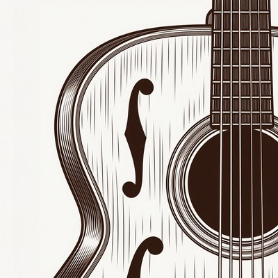 Acoustic Guitar Illustration