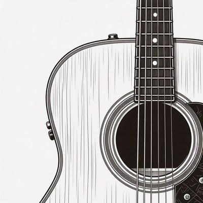 Acoustic Guitar Illustration