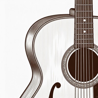 Acoustic Guitar Illustration