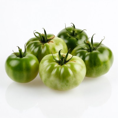 Fresh Green Tomatoes Cluster