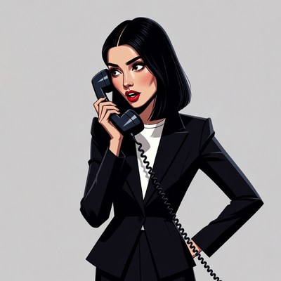 Asian woman talking on phone