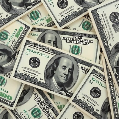 Stack of US Hundred Dollar Bills