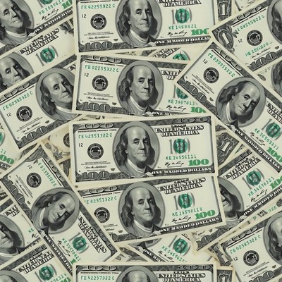 Stack of Benjamin Franklin $100 Bills