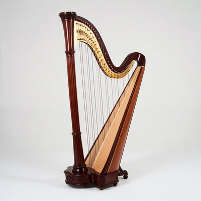Elegant Wooden Concert Harp