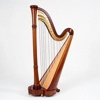 Elegant Wooden Concert Harp