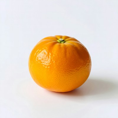 Fresh orange on white background