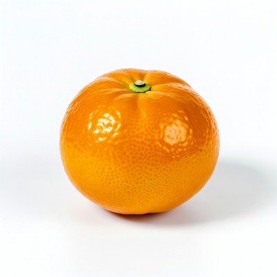 Fresh mandarin orange on white