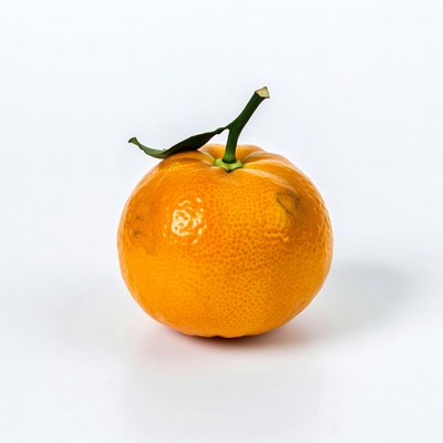 Mandarin Orange with Green Stem