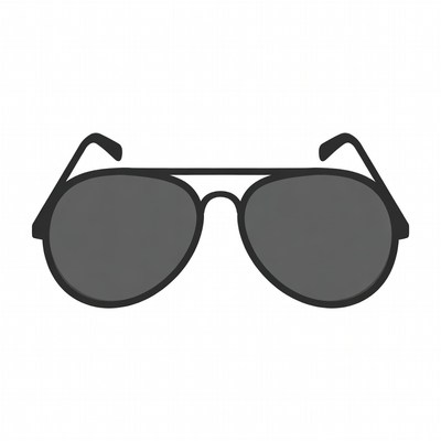 Black Aviator Sunglasses Illustration