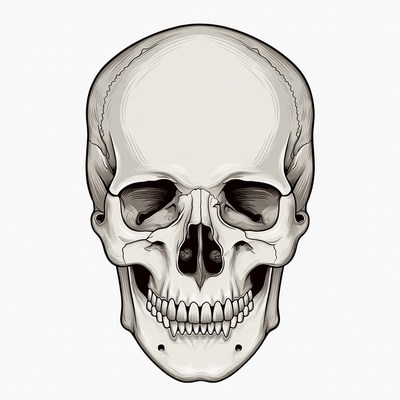 Human Skull Illustration