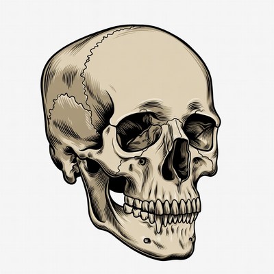 Human Skull Illustration