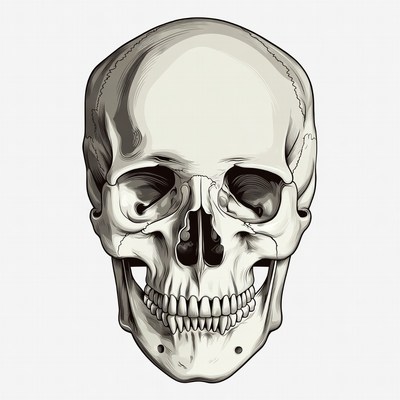 Human skull illustration