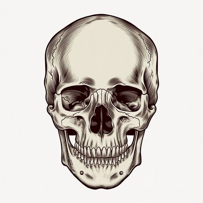 Human Skull Illustration
