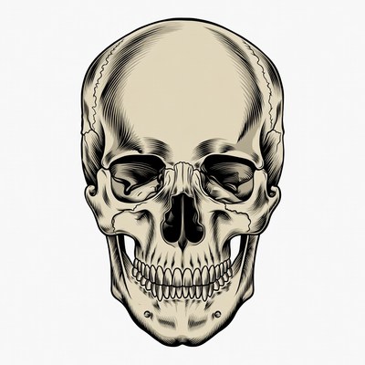 Human Skull Illustration