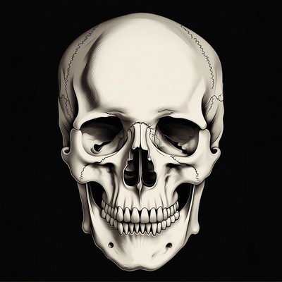 Human Skull Illustration