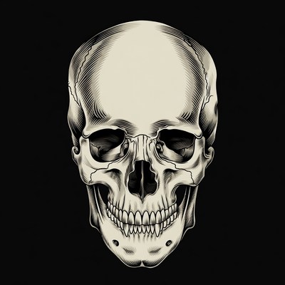 Human skull illustration