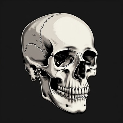 Human Skull Illustration