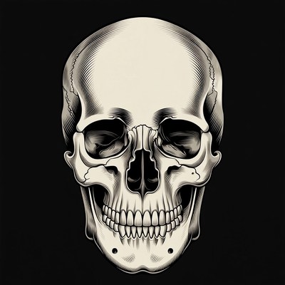 Human skull illustration