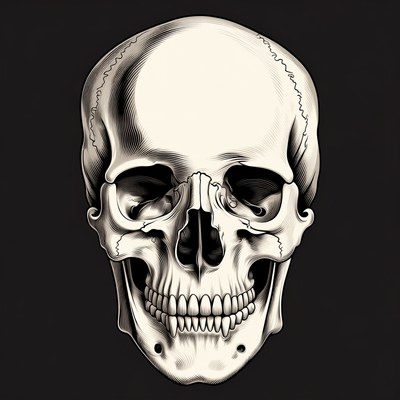 Human skull illustration