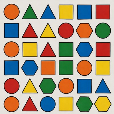 Colorful Geometric Shapes Grid